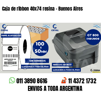 Caja de ribbon 40x74 resina - Buenos Aires