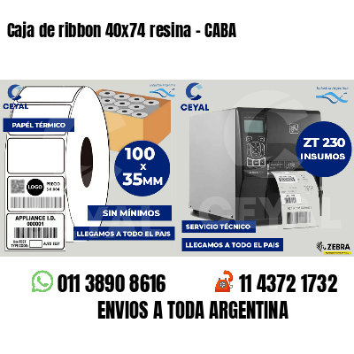 Caja de ribbon 40x74 resina - CABA