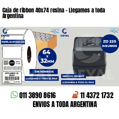 Caja de ribbon 40x74 resina - Llegamos a toda Argentina