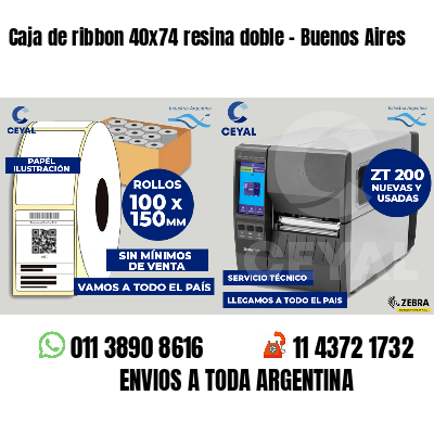 Caja de ribbon 40x74 resina doble - Buenos Aires