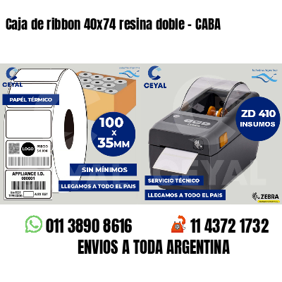 Caja de ribbon 40x74 resina doble - CABA