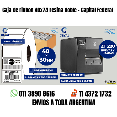 Caja de ribbon 40x74 resina doble - Capital Federal