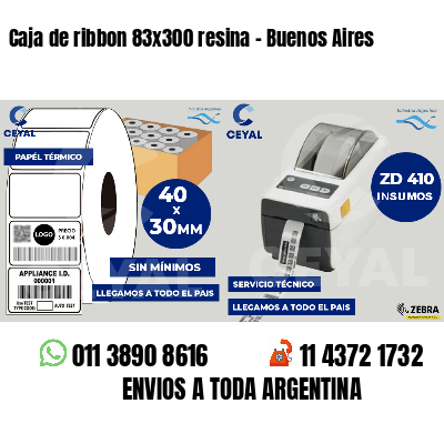 Caja de ribbon 83x300 resina - Buenos Aires