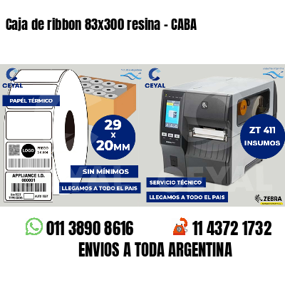 Caja de ribbon 83x300 resina - CABA