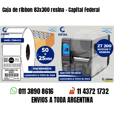 Caja de ribbon 83x300 resina - Capital Federal