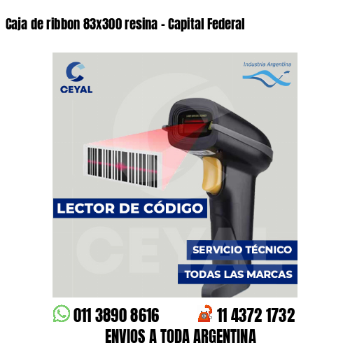 Caja de ribbon 83x300 resina - Capital Federal