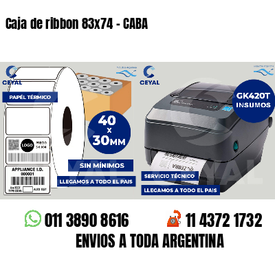 Caja de ribbon 83x74 - CABA