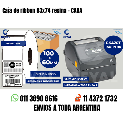 Caja de ribbon 83x74 resina - CABA