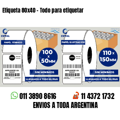 Etiqueta 80x40 - Todo para etiquetar