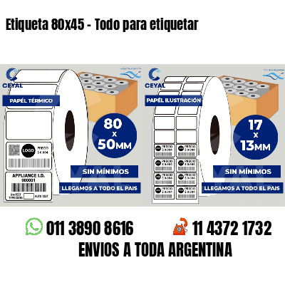 Etiqueta 80x45 - Todo para etiquetar