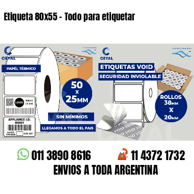 Etiqueta 80x55 - Todo para etiquetar