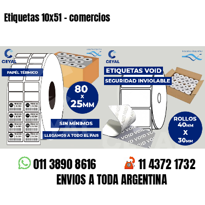 Etiquetas 10x51 - comercios