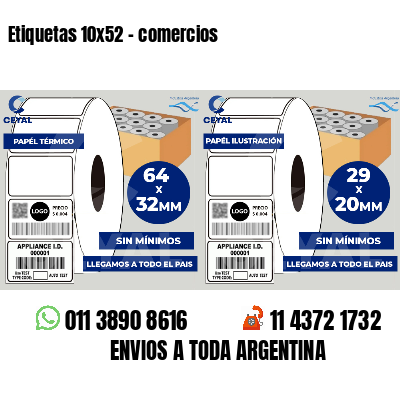 Etiquetas 10x52 - comercios