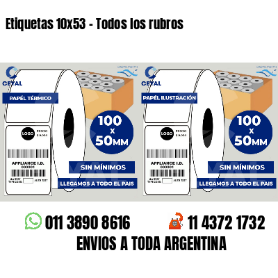 Etiquetas 10x53 - Todos los rubros