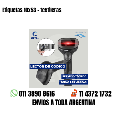 Etiquetas 10x53 - textileras