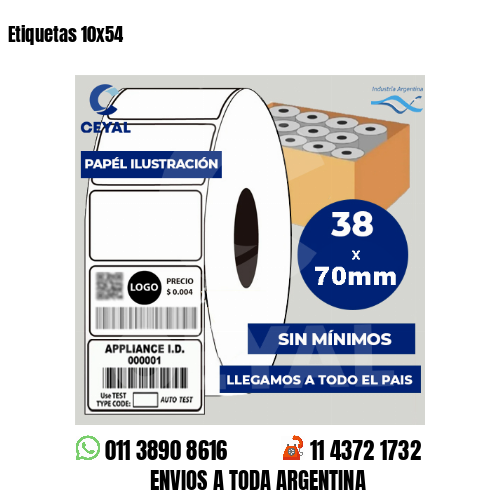 Etiquetas 10×54