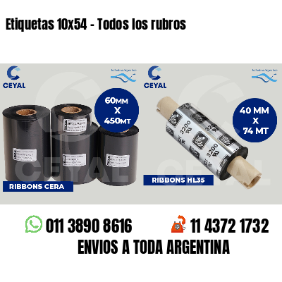 Etiquetas 10x54 - Todos los rubros