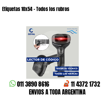 Etiquetas 10x54 - Todos los rubros