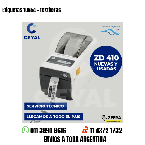 Etiquetas 10×54 – textileras