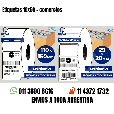 Etiquetas 10x56 - comercios