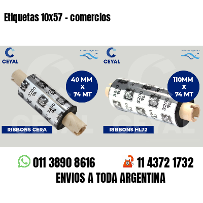Etiquetas 10x57 - comercios