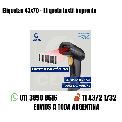 Etiquetas 43x70 - Etiqueta textil imprenta