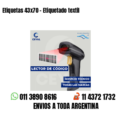 Etiquetas 43x70 - Etiquetado textil