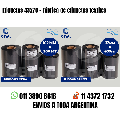 Etiquetas 43x70 - Fábrica de etiquetas textiles