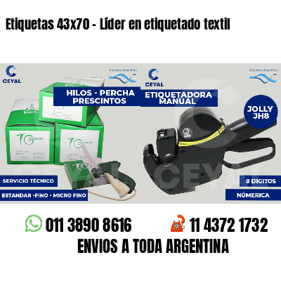 Etiquetas 43x70 - Líder en etiquetado textil