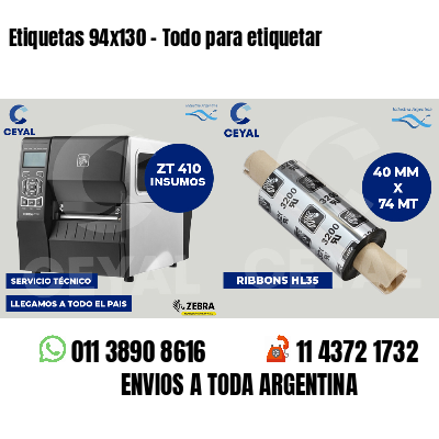 Etiquetas 94x130 - Todo para etiquetar