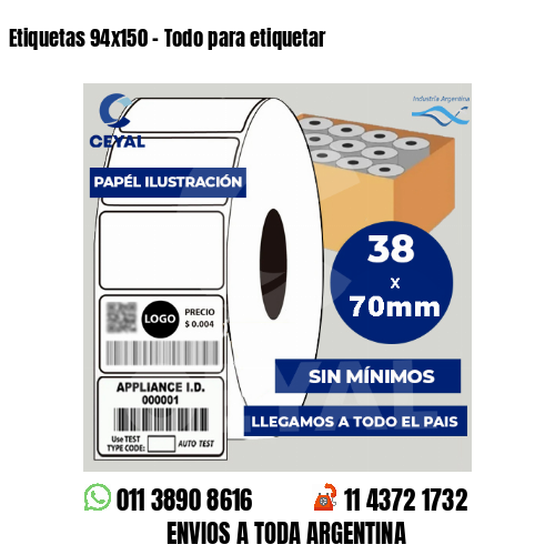 Etiquetas 94×150 – Todo para etiquetar
