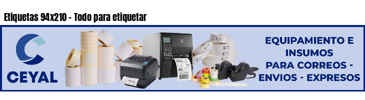 Etiquetas 94x210 - Todo para etiquetar