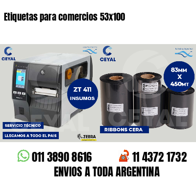 Etiquetas para comercios 53x100