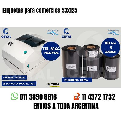 Etiquetas para comercios 53x125