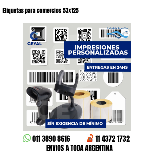 Etiquetas para comercios 53x125