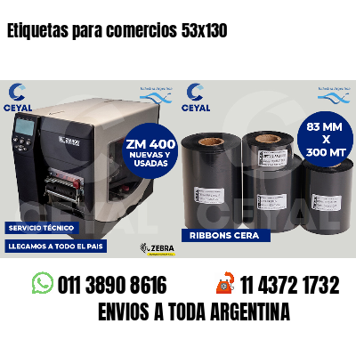 Etiquetas para comercios 53x130