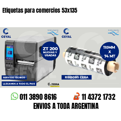 Etiquetas para comercios 53x135