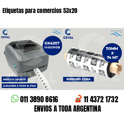 Etiquetas para comercios 53x20
