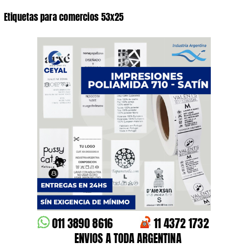 Etiquetas para comercios 53x25