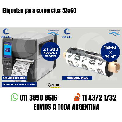 Etiquetas para comercios 53x60