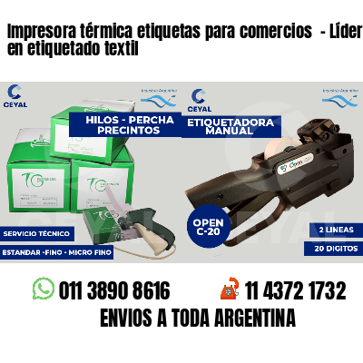 Impresora térmica etiquetas para comercios  - Líder en etiquetado textil