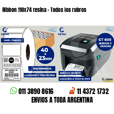 Ribbon 110x74 resina - Todos los rubros