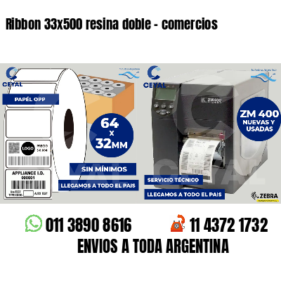 Ribbon 33x500 resina doble - comercios