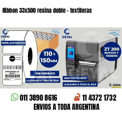 Ribbon 33x500 resina doble - textileras