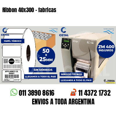 Ribbon 40x300 - fabricas