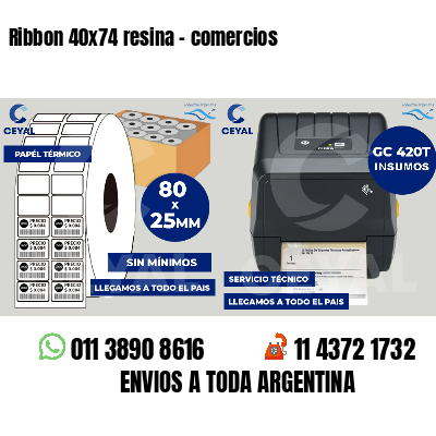 Ribbon 40x74 resina - comercios