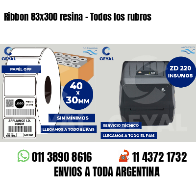 Ribbon 83x300 resina - Todos los rubros