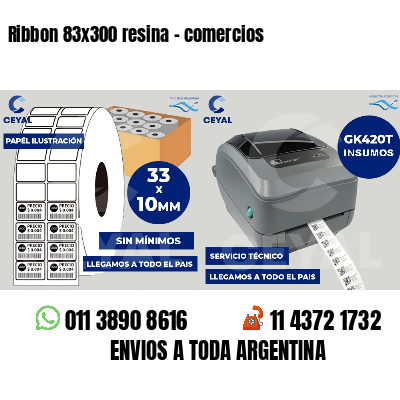 Ribbon 83x300 resina - comercios