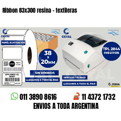 Ribbon 83x300 resina - textileras