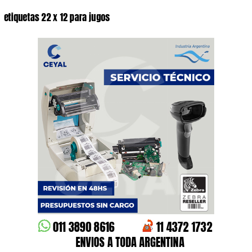 etiquetas 22 x 12 para jugos